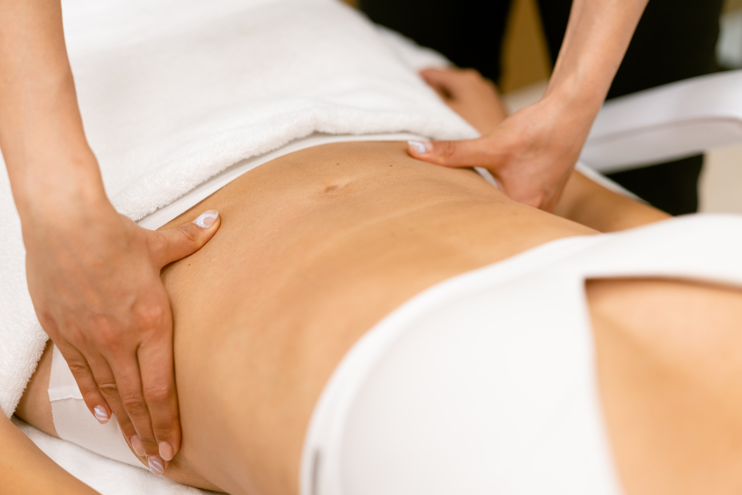 Woman Having a Belly Massage 